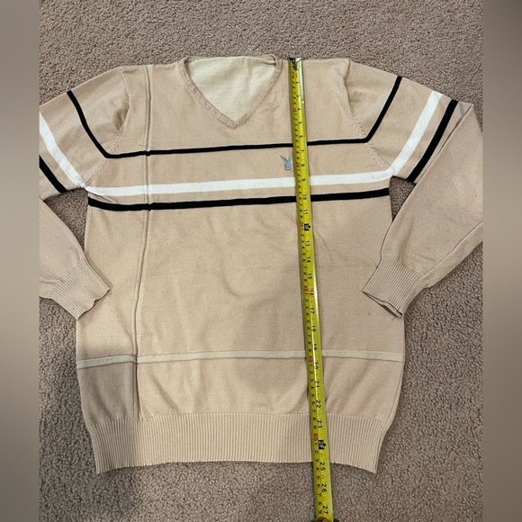 Korean Fashion Y2K knitted V-neck sweatshirt  Playboy Logo - Picture 6 of 8